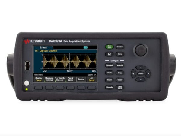 DAQ973A - Data acquisition system with a 3-slot mainframe, built-in 6 ½ digit DMM and GPIB